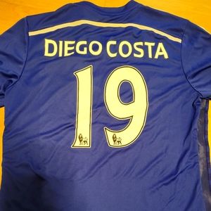 Diego Costa (#19) Chelsea Football/Soccer Men's Jersey - Size Large